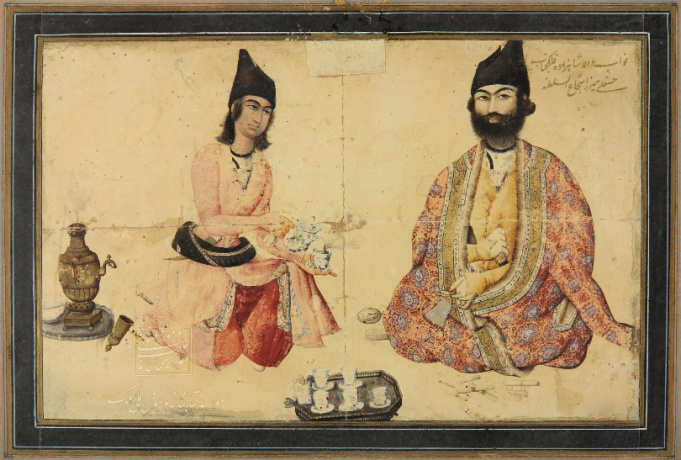 برگی از شاهنامه (یافتن زال نزد سیمرغ توسط سام)