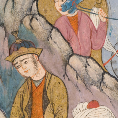 برگی از شاهنامه (کشته شدن دیو سفید به دست رستم)