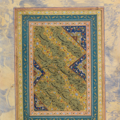 قطعه نستعلیق ممتاز قلم مشقی. چلیپا