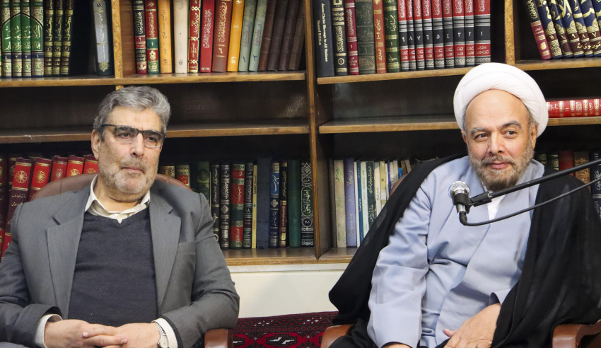 دیدار صمیمی تولیت مسجد و مدرسه عالی شهید مطهری با کسبه محله بهارستان